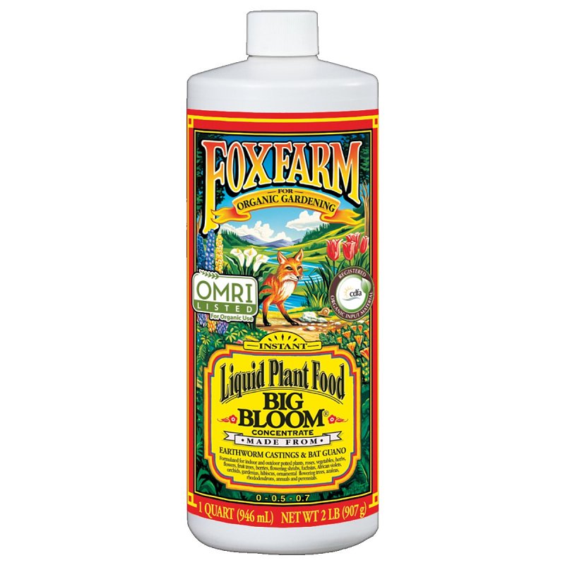 organic liquid fertilizer for flowering plants FOXFARM Big Bloom FERTILIZER