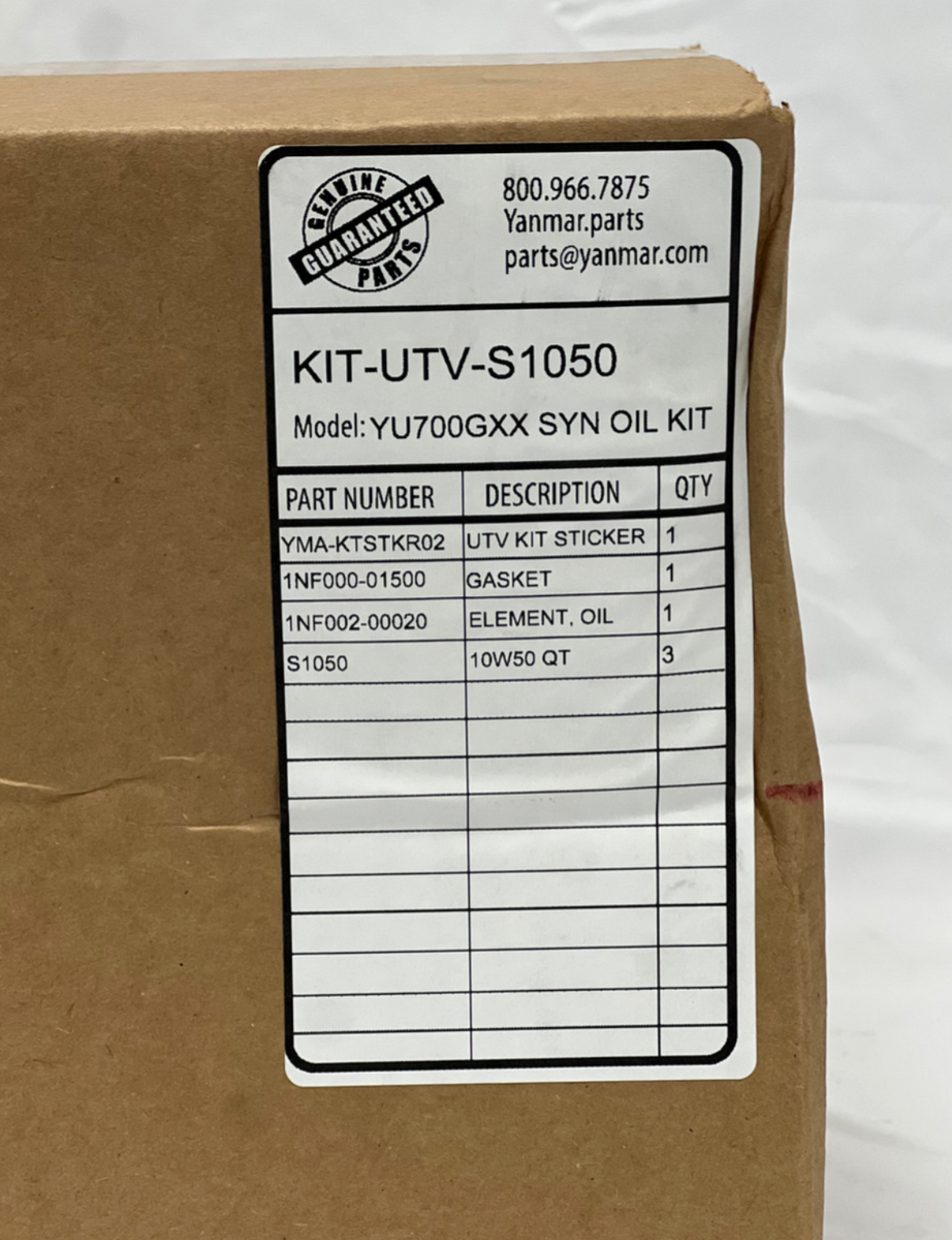 Yanmar Maintenance Kit for Bull & Longhorn Gas UTV with SYN Oil