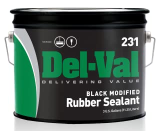 Del-Val 231 Rubber Sealant (1 Gal.) - A Multi-Purpose Product Designed as a Metal Roof Sealant, Camper Roof Sealant, Waterproof Wood Sealer and Much More. (Black)