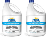 Liquid Chlorine Gallons -for Pool Chlorinating and Shock Treatment- 2 pack