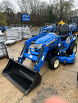 Used New Holland Workmaster 25s, Sub Compact Tractor with Loader and 60" Belly mower