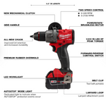 Milwaukee M18 FUEL™ 1/2" Hammer Drill/Driver Kit, Part# 2904-22