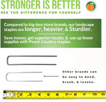 Peach Country Galvanized Stakes Landscape Staples: 6 Inch Sod & Fence Stake