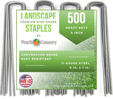 Peach Country Galvanized Stakes Landscape Staples: 6 Inch Sod & Fence Stake