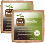 Home and Country USA Coconut Fiber Compressed Coco Coir Brick. Great to use as a Compost Starter for Your Home Garden.