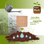 Home and Country USA Coconut Fiber Compressed Coco Coir Brick. Great to use as a Compost Starter for Your Home Garden.
