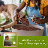 Home and Country USA Coconut Fiber Compressed Coco Coir Brick. Great to use as a Compost Starter for Your Home Garden.