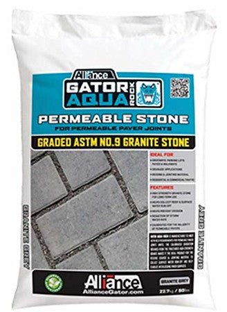 Alliance Gator Aqua Rock Permeable Stone, ASTM No.9 Granite Stone. 50 LB Bag