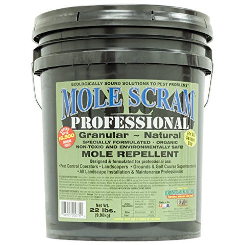 Mole Scram Professional 22 Lbs Organic Mole Repellent Covers 16;500 Sq Ft Moles