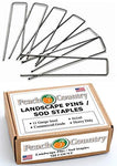 Peach Country Galvanized Stakes Landscape Staples: 6 Inch Sod & Fence Stake