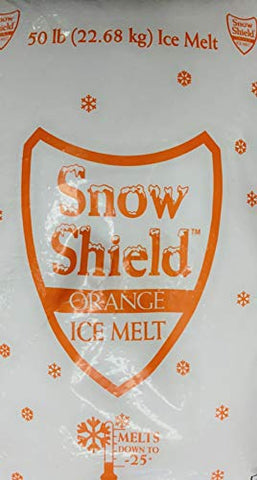 Snow Shield Ice Melt, Orange (50 Pound Bag) Effective to -0°F, Safe for Kids, Pets and Our Earth
