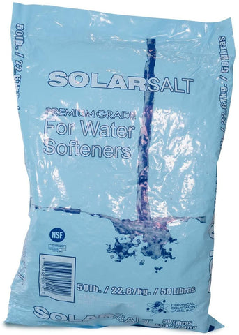 Solar Salt, Premium Grade for Water Softeners. 50 Pound Bag